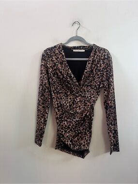Peruvian connection faux wrap top small